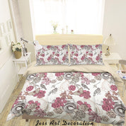 3D Floral Birds Butterfly Camera Quilt Cover Set Bedding Set Duvet Cover Pillowcases SF85- Jess Art Decoration