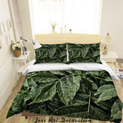 3D Green Plant Leaf Quilt Cover Set Bedding Set Duvet Cover Pillowcases 215- Jess Art Decoration