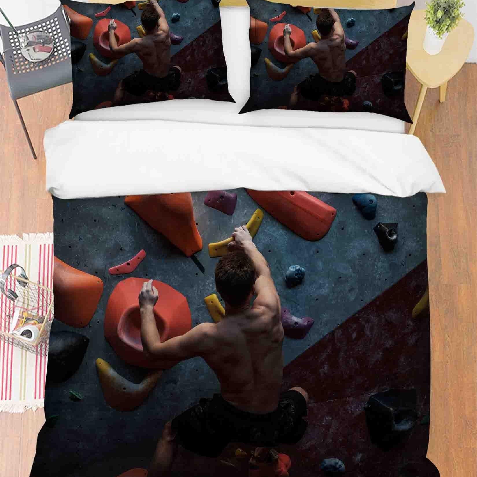 3D Sports Rock Climbing Quilt Cover Set Bedding Set Duvet Cover Pillowcases 9- Jess Art Decoration