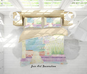 3D Cartoon Cat Leaf Flower Quilt Cover Set Bedding Set Duvet Cover Pillowcases A574 LQH- Jess Art Decoration
