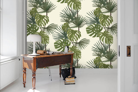 3D Tropical Palm Leaves Wall Mural Wallpaper 34- Jess Art Decoration