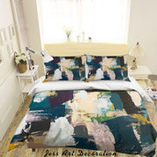 3D Abstract Color Graffiti Quilt Cover Set Bedding Set Duvet Cover Pillowcases 16- Jess Art Decoration