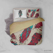 3D Hand Drawn Feather Dreamcatcher Quilt Cover Set Bedding Set Duvet Cover Pillowcases LXL- Jess Art Decoration