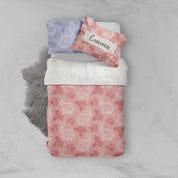 3D Pink Rabbit Floral Quilt Cover Set Bedding Set Pillowcases 03- Jess Art Decoration