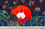3D Chinese Style Crane Wall Mural Wallpaper WJ 3362- Jess Art Decoration