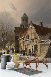 3D European Village Oil Painting Wall Mural Wallpaper 98- Jess Art Decoration