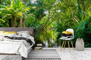 3D Tropical Jungle River Landscape Wall Mural Wallpaper LQH 61- Jess Art Decoration
