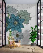 3D Hand Drawn Vintage Floral Texture Pattern Wall Mural Wallpaper GD 1324- Jess Art Decoration