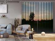 3D Woods Pink Blue Sky Curtains and Drapes GD 2179- Jess Art Decoration