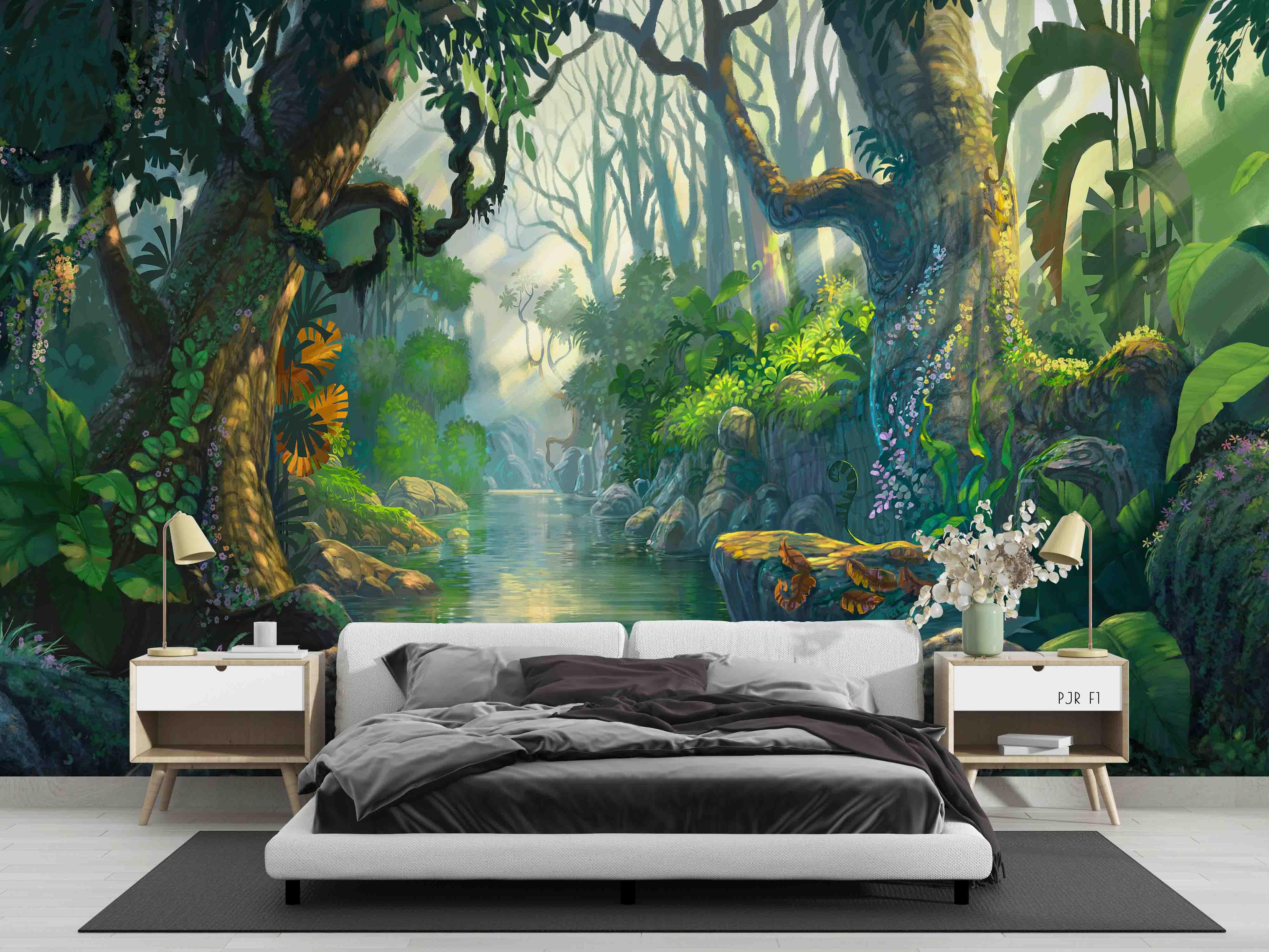 3D Painting Forest Plant Wall Mural Wallpaper WJ 2094- Jess Art Decoration