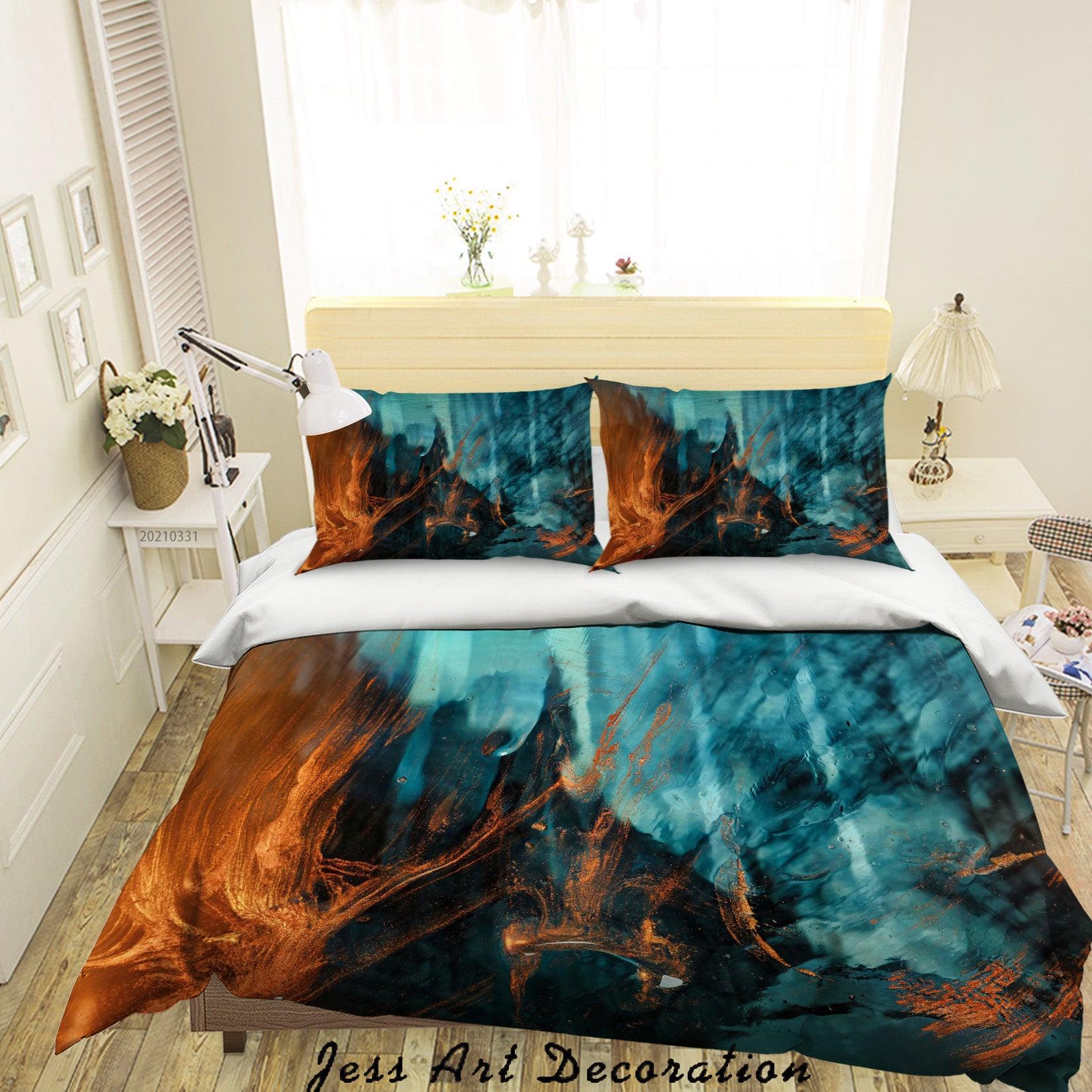 3D Abstract Color Marble Quilt Cover Set Bedding Set Duvet Cover Pillowcases 234- Jess Art Decoration