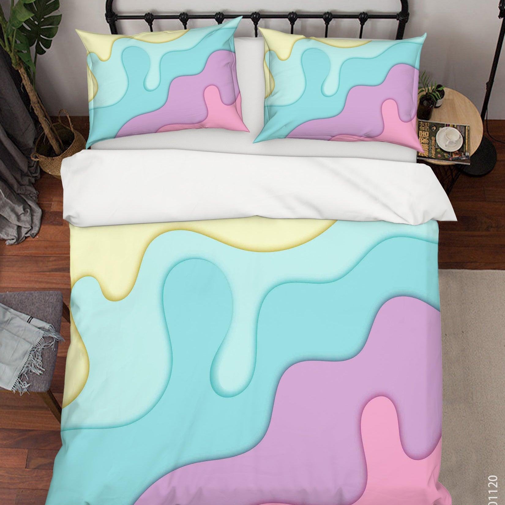 3D Abstract Colorful Quilt Cover Set Bedding Set Duvet Cover Pillowcases LXL- Jess Art Decoration