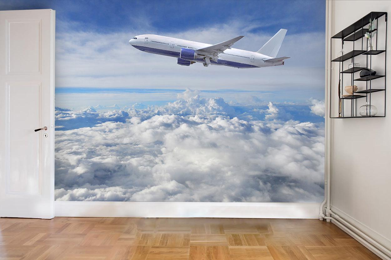 3D Aircraft Sky Clouds Wall Mural Wallpaper 30- Jess Art Decoration