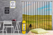 3D Scenery Hills Plants Sky Animals Curtains and Drapes GD 3330- Jess Art Decoration