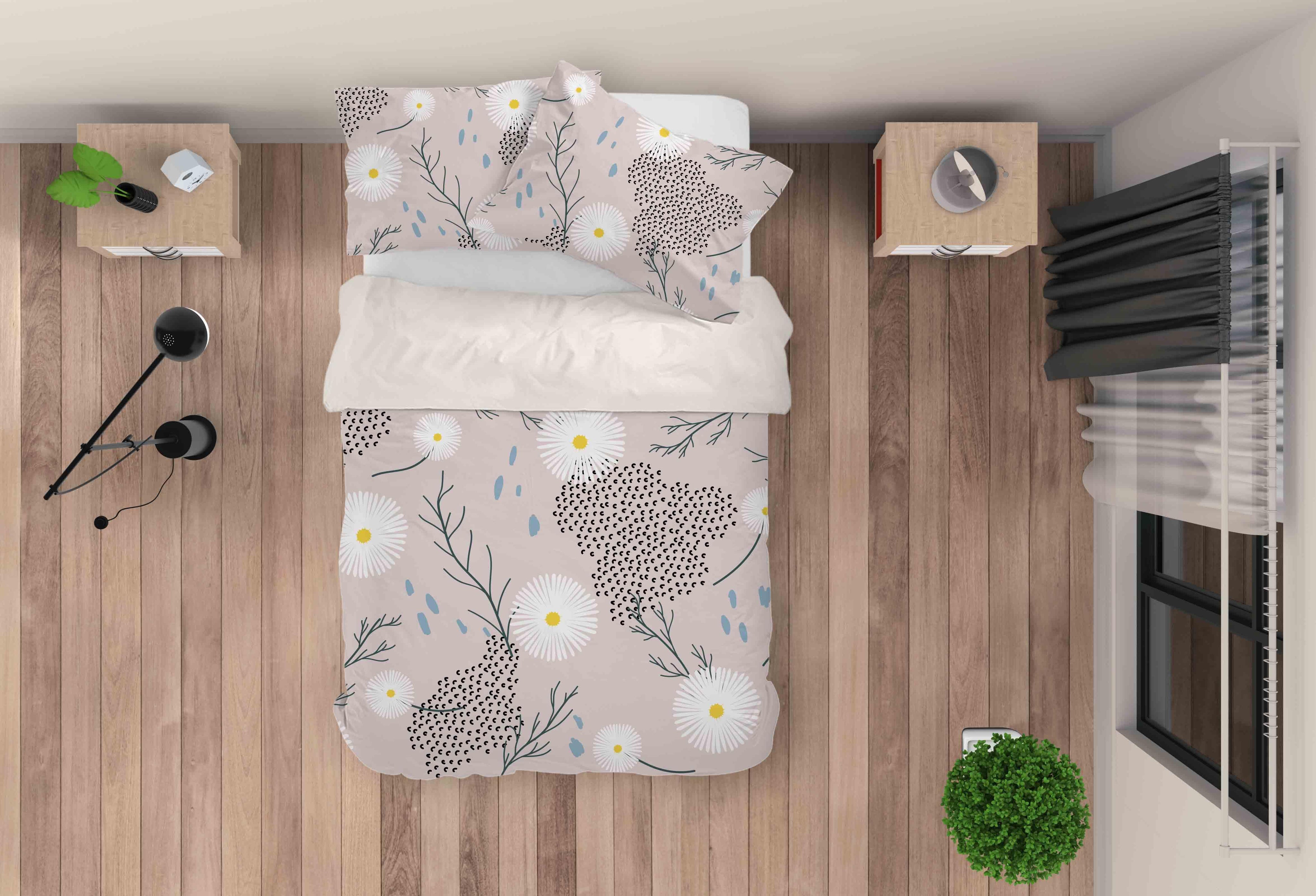 3D Floral Branch Pattern Quilt Cover Set Bedding Set Pillowcases 48- Jess Art Decoration