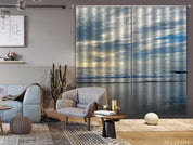 3D Sea Sky Blue Landscape Curtains and Drapes LLL 206- Jess Art Decoration