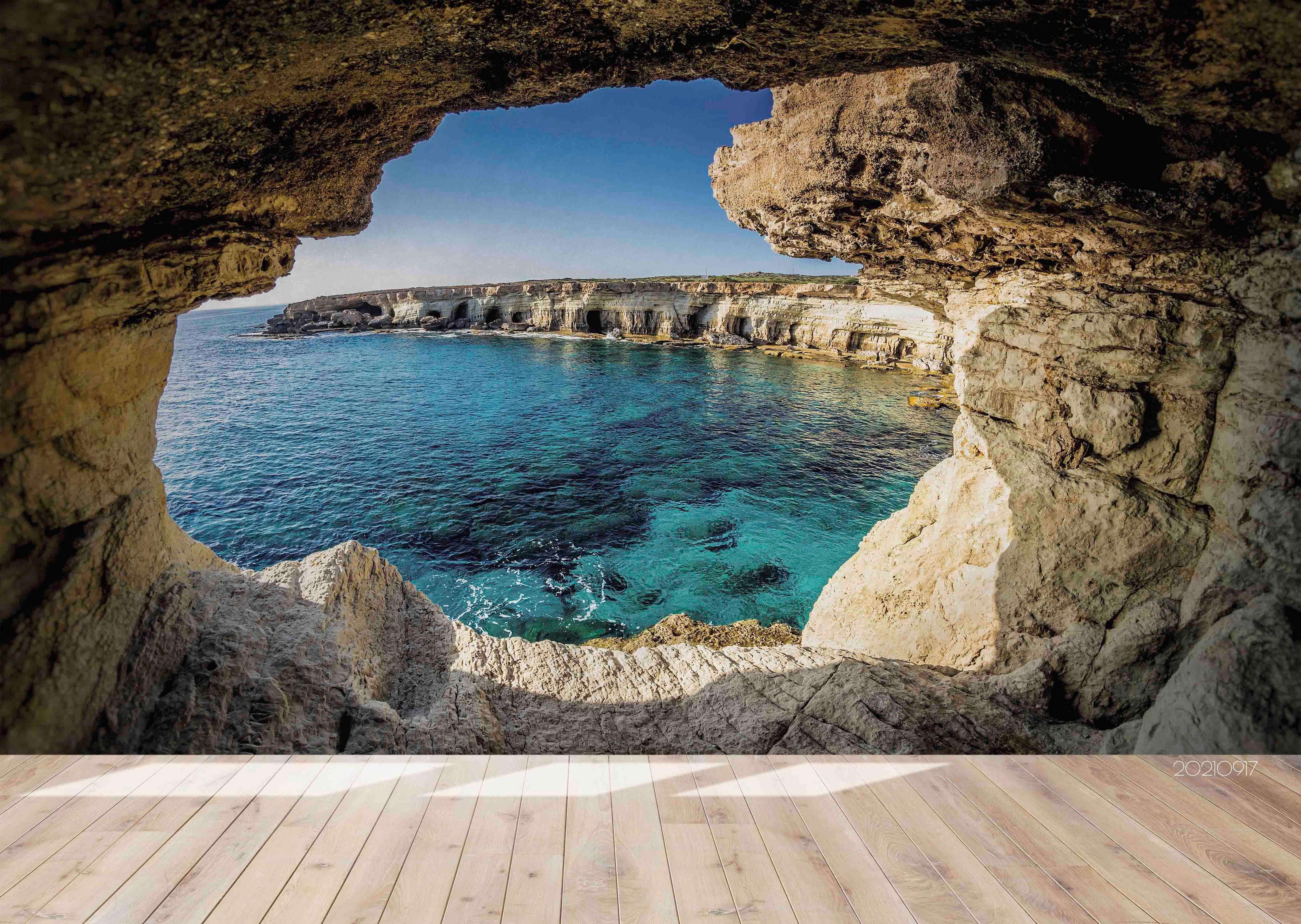 3D Sea Rock Landscape Wall Mural Wallpaper LQH 59- Jess Art Decoration