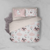 3D Pink Elephant Clouds Star Quilt Cover Set Bedding Set Pillowcases 84- Jess Art Decoration
