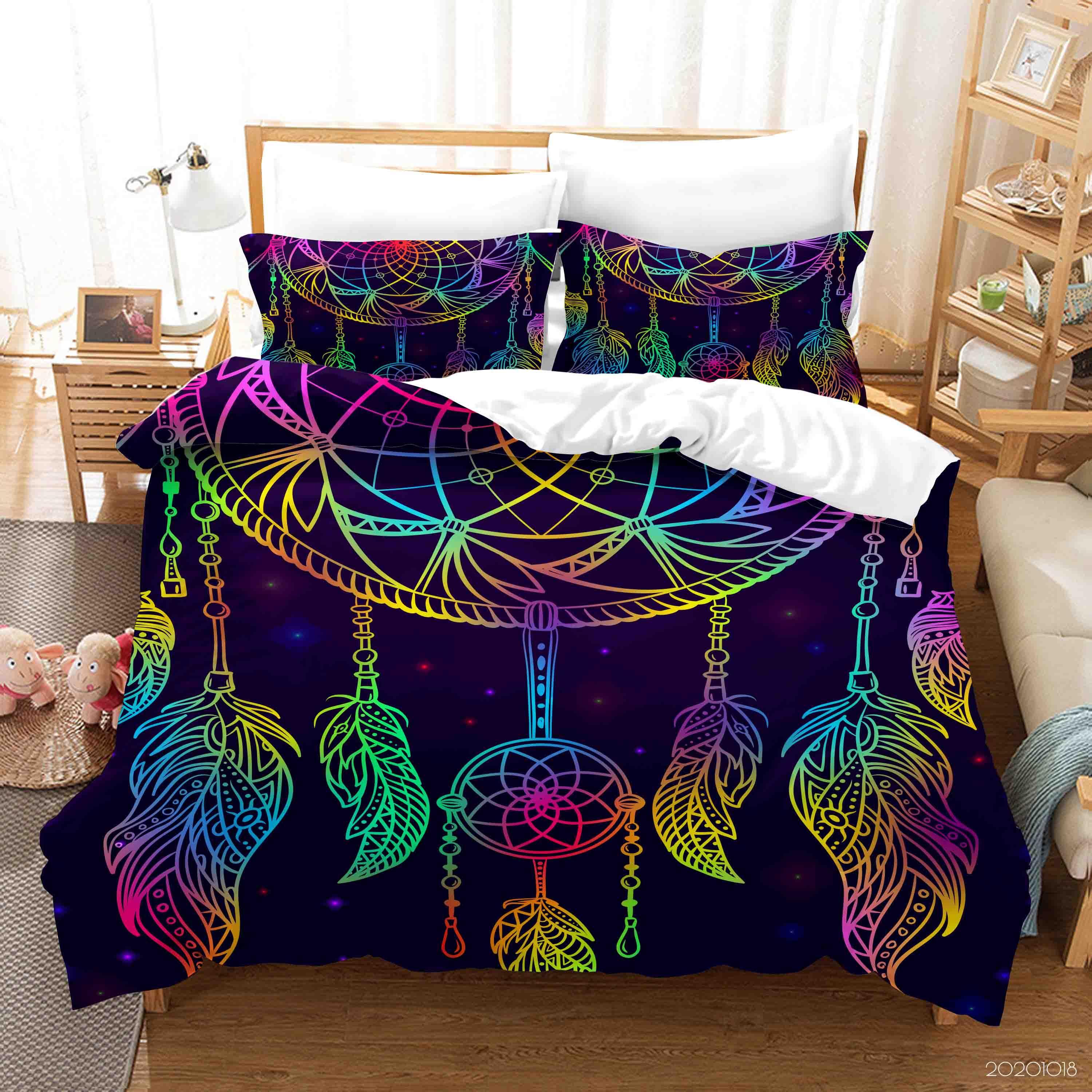 3D Dream Catcher Quilt Cover Set Bedding Set Duvet Cover Pillowcases WJ 9758- Jess Art Decoration