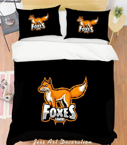 3D Red Fox Pattern Quilt Cover Set Bedding Set Pillowcases  9- Jess Art Decoration