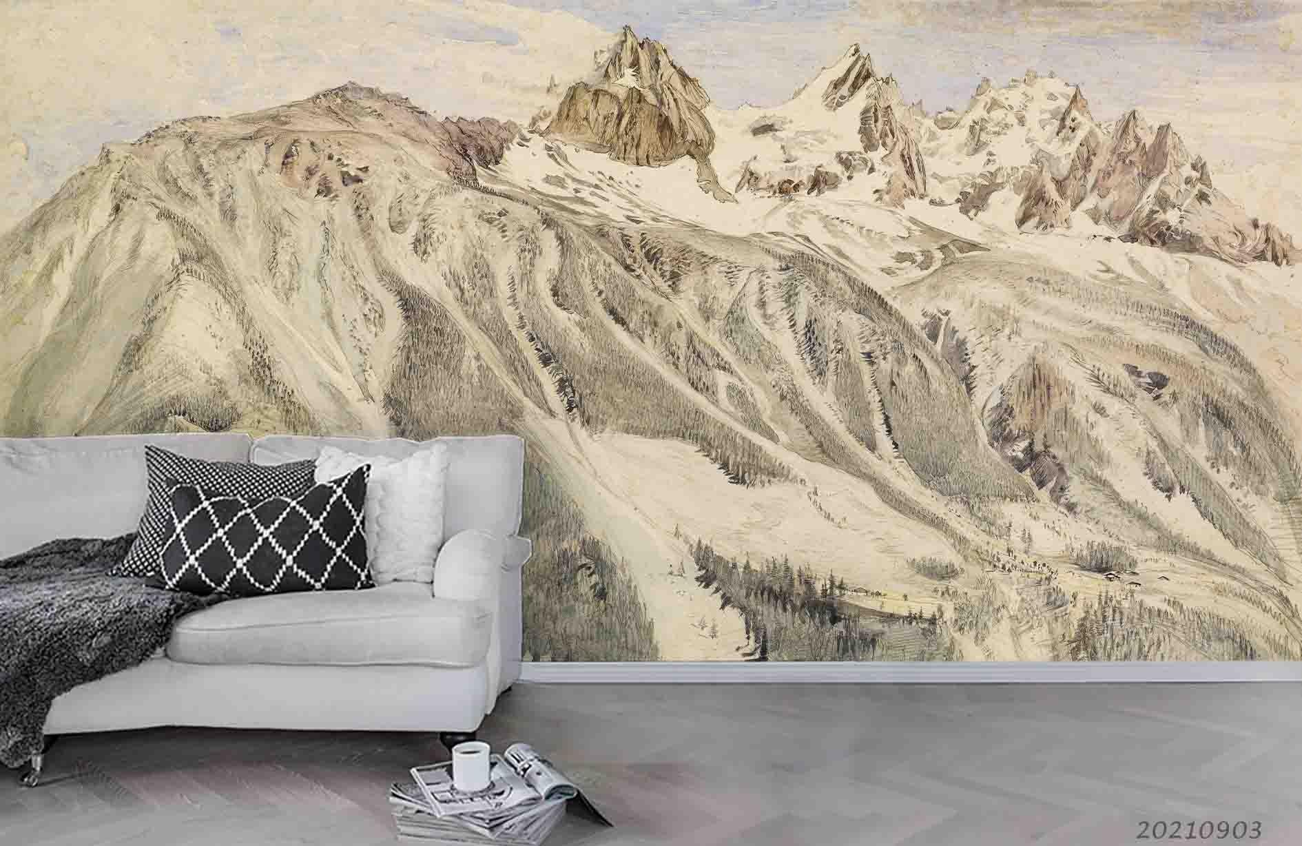 3D Landscape Oil Painting Wall Mural Wallpaper LQH 114- Jess Art Decoration