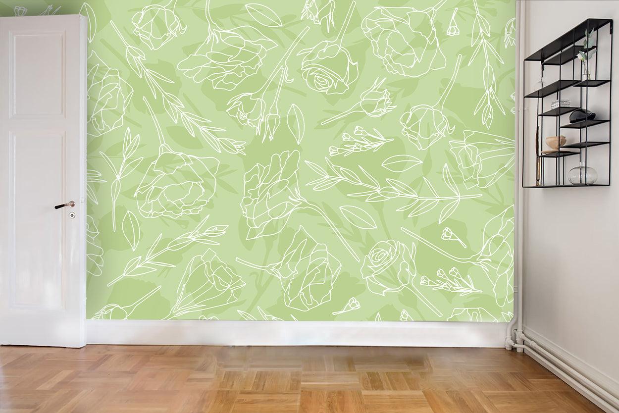 3D floral leaves wall mural wallpaper 104- Jess Art Decoration