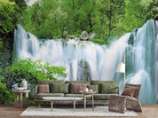 3D Landscape Waterfall Plant Wall Mural Wallpaper WJ 2134- Jess Art Decoration