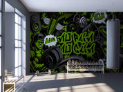3D Gym Background Wall Mural Wallpaper LQH 48- Jess Art Decoration