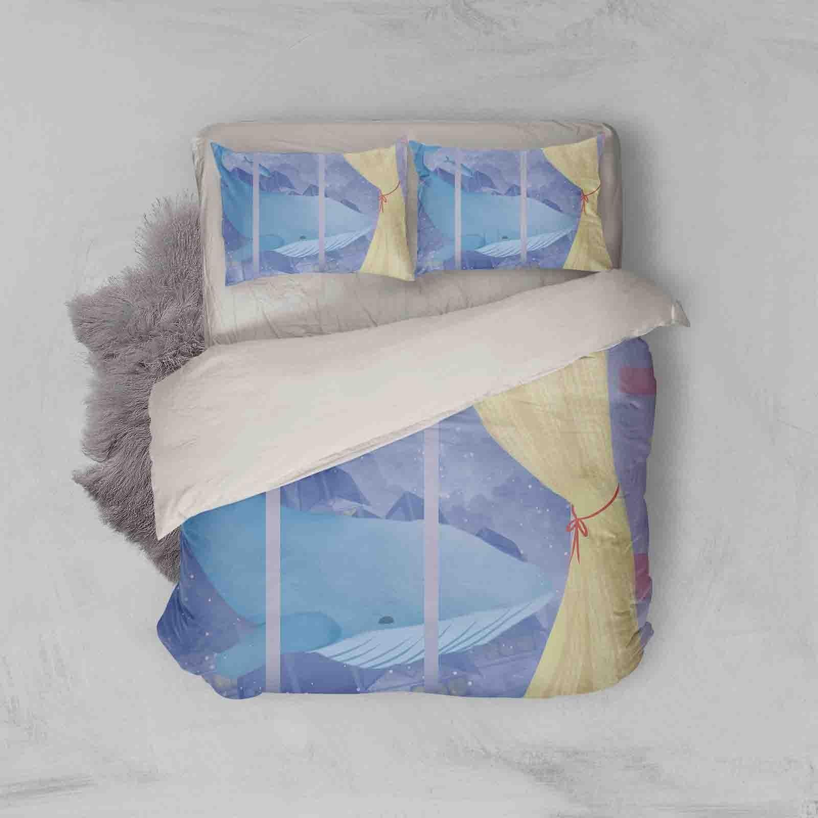3D Whale Quilt Cover Set Bedding Set Pillowcases 81- Jess Art Decoration