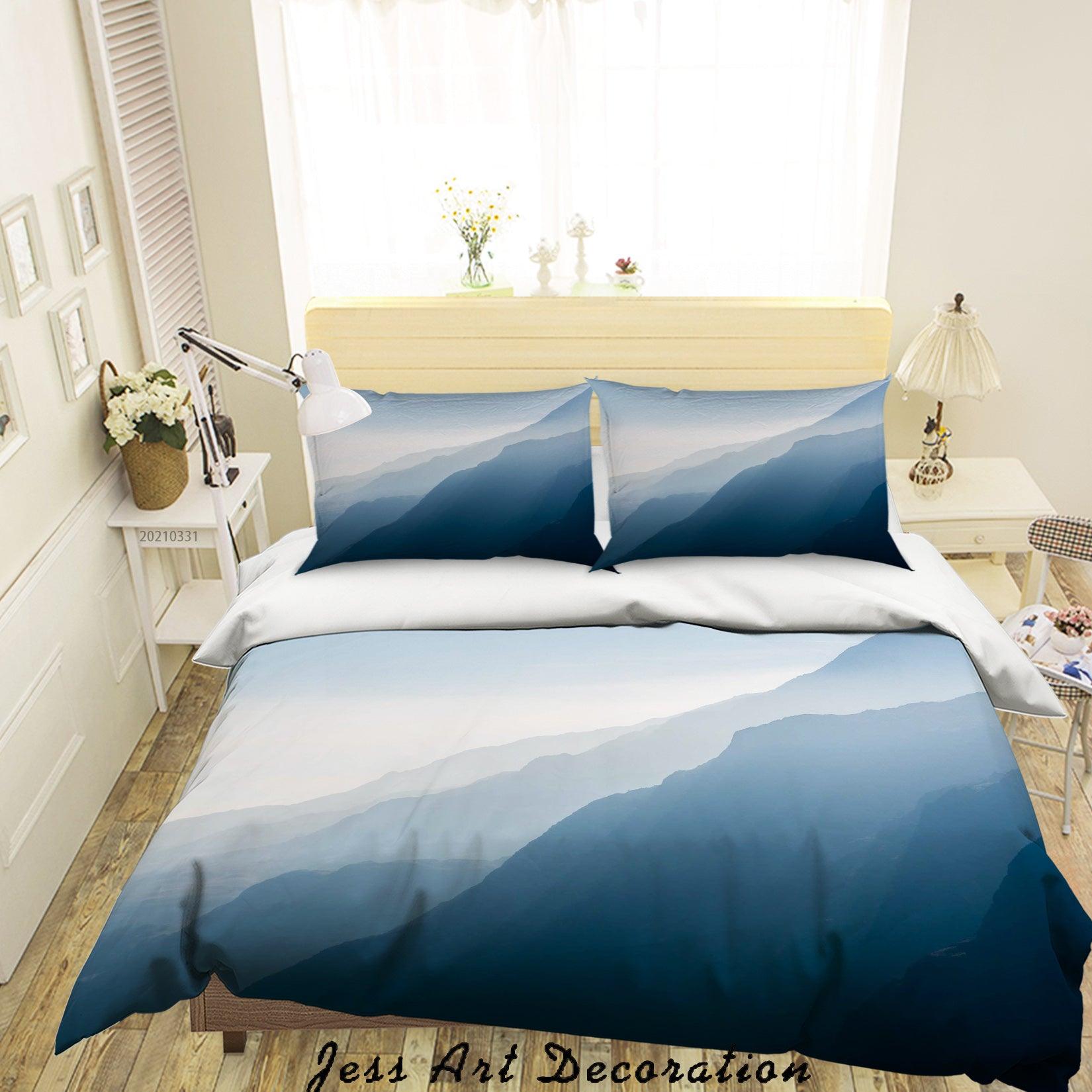 3D Watercolor Mountain Landscape Quilt Cover Set Bedding Set Duvet Cover Pillowcases 261- Jess Art Decoration