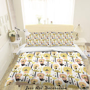 3D Abstract Hand Draw Cartoon Lion Pattern Quilt Cover Set Bedding Set Duvet Cover Pillowcases WJ 3505- Jess Art Decoration