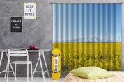 3D Landscape Rape Flower Snow Mountain Windmill Curtains and Drapes GD 3610- Jess Art Decoration