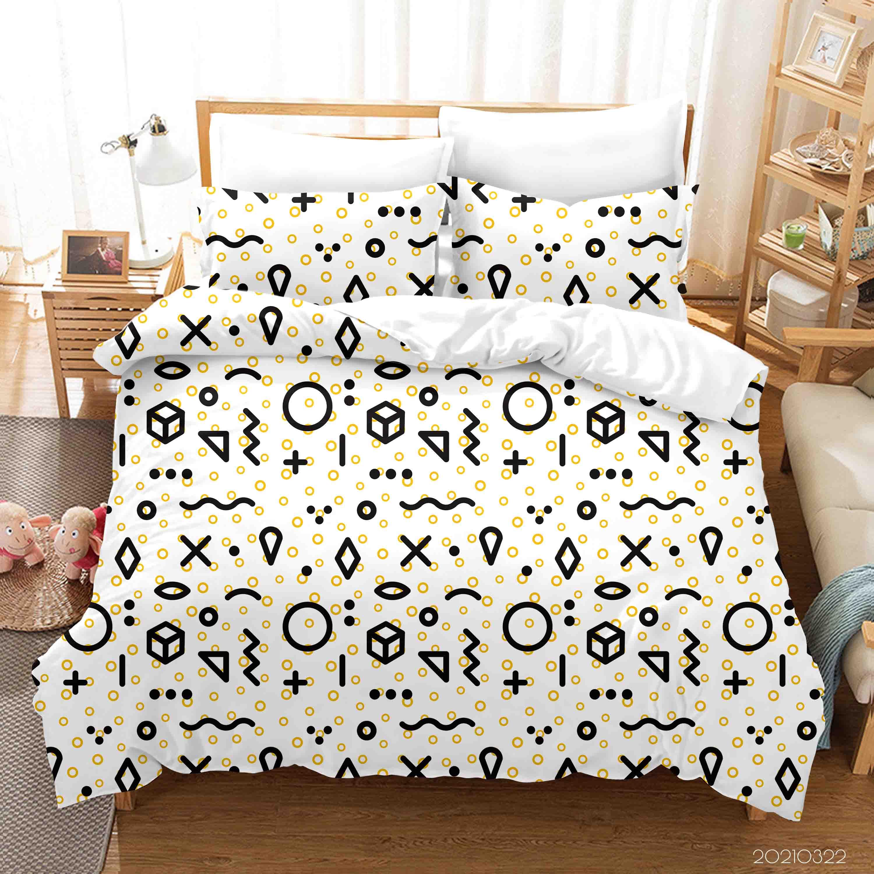 3D Abstract Geometric Pattern Quilt Cover Set Bedding Set Duvet Cover Pillowcases 132- Jess Art Decoration