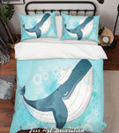 3D Cartoon Blue Dolphin Quilt Cover Set Bedding Set Pillowcases 128- Jess Art Decoration