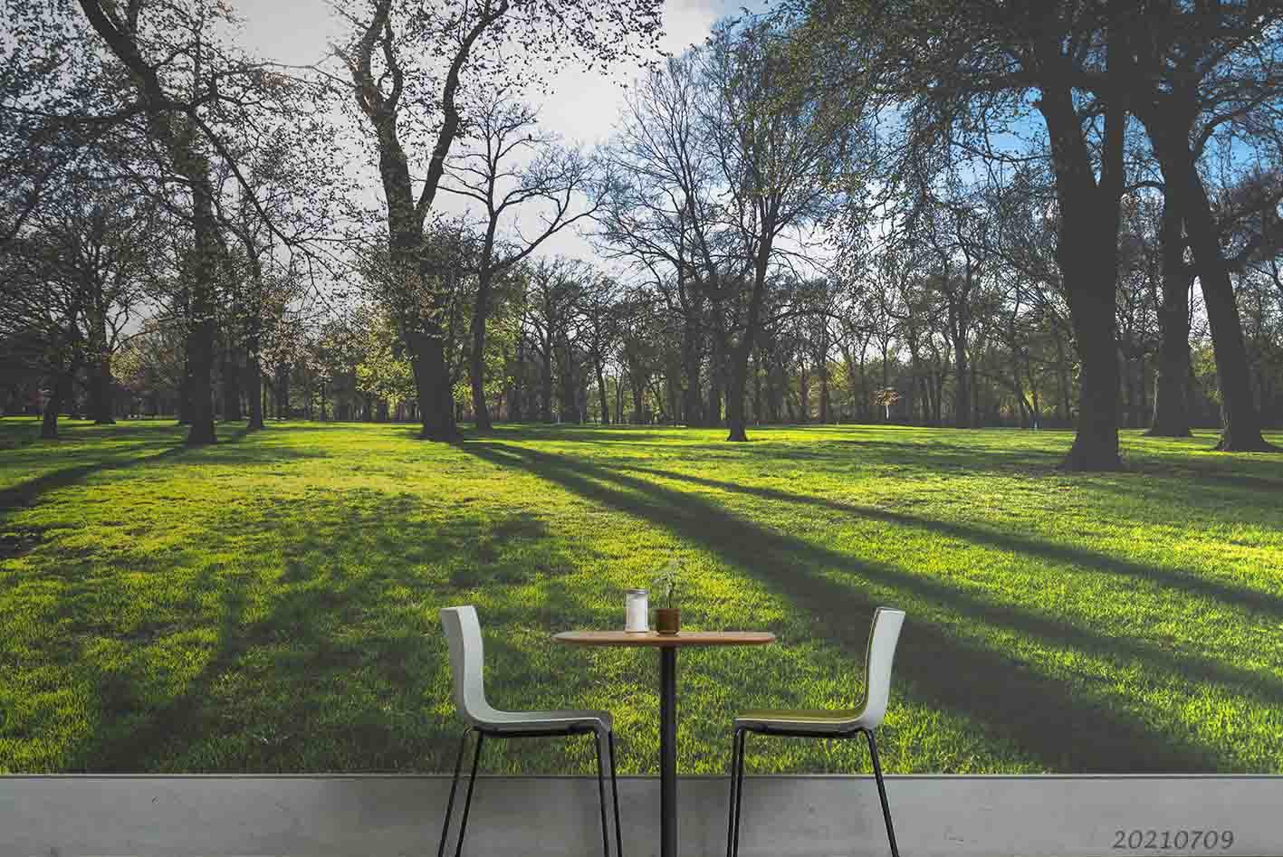 3D Woods Grassland Park Wall Mural Wallpaper SWW3896- Jess Art Decoration