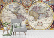 3D World Map Wall Mural Wallpaper SF49- Jess Art Decoration