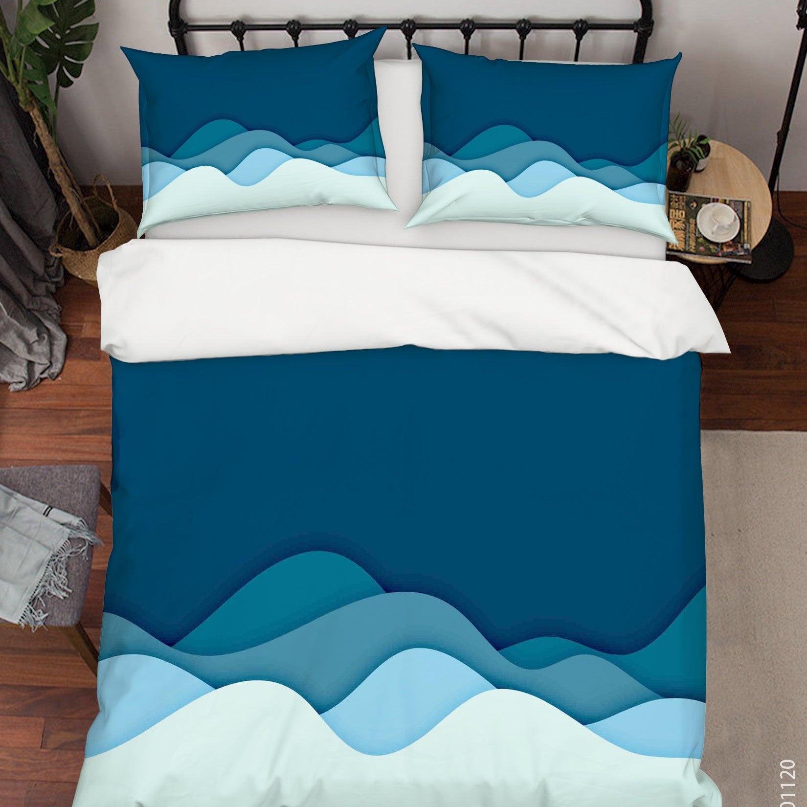 3D Abstract Blue Ocean Quilt Cover Set Bedding Set Duvet Cover Pillowcases LXL- Jess Art Decoration