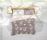 3D Brown Puppy Pirates Sailboat Quilt Cover Set Bedding Set Pillowcases 66- Jess Art Decoration