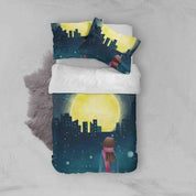 3D Moon City Building Quilt Cover Set Bedding Set Pillowcases 45- Jess Art Decoration