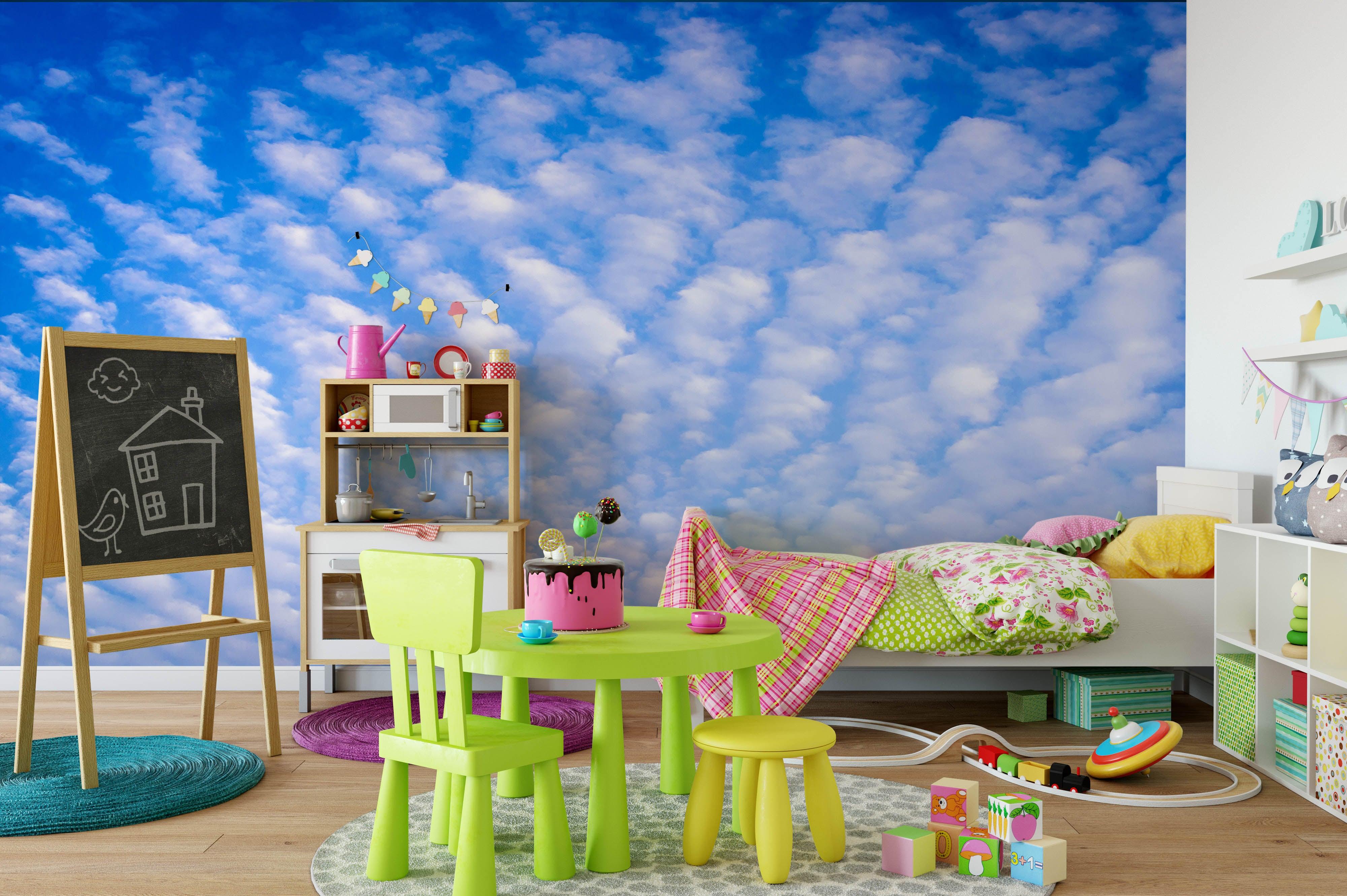 3D Blue Sky White Cloud Wall Mural Wallpaper 106- Jess Art Decoration