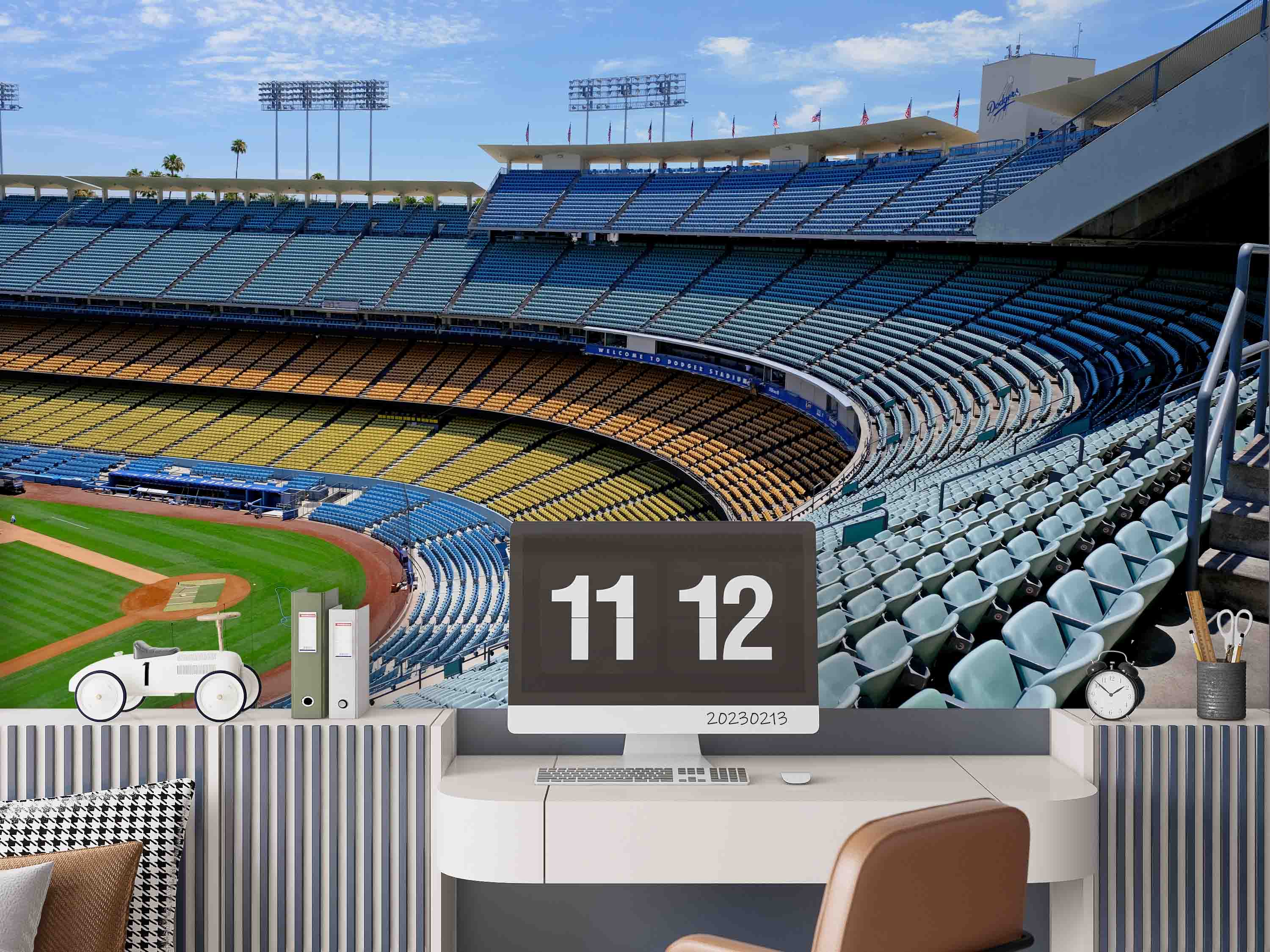3D Dodger Stadium Los Angeles Wall Mural Wallpaper GD 1492- Jess Art Decoration