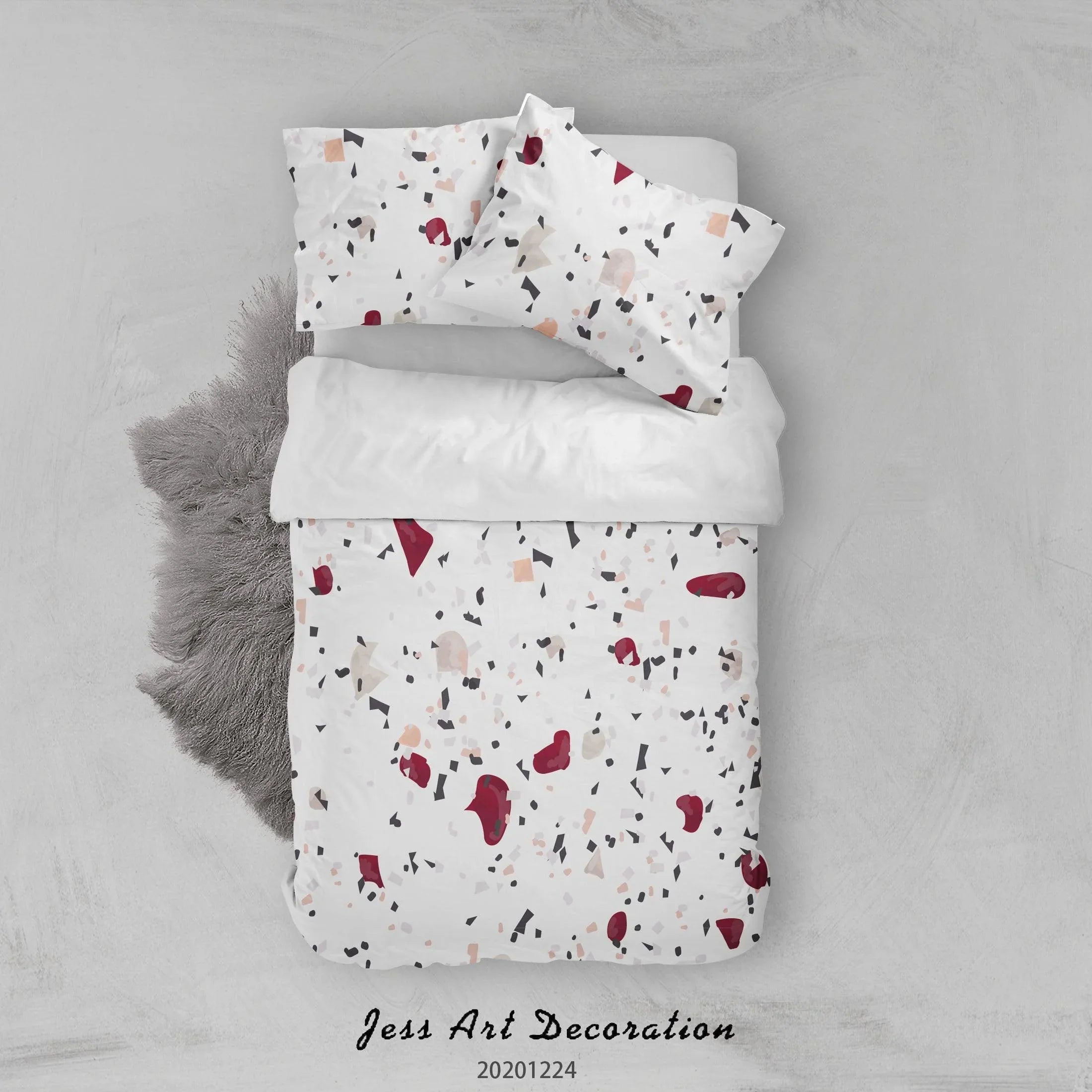 3D Terrazzo Seamless Pattern Quilt Cover Set Bedding Set Duvet Cover Pillowcases 30 LQH- Jess Art Decoration