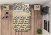 3D Hand Drawn Leaves Plant Quilt Cover Set Bedding Set Duvet Cover Pillowcases LXL- Jess Art Decoration