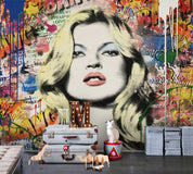 3D  Beauty Graffiti Wall Mural Wallpaper SF57- Jess Art Decoration