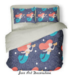 3D Color Mermaid Pattern Quilt Cover Set Bedding Set Pillowcases  76- Jess Art Decoration