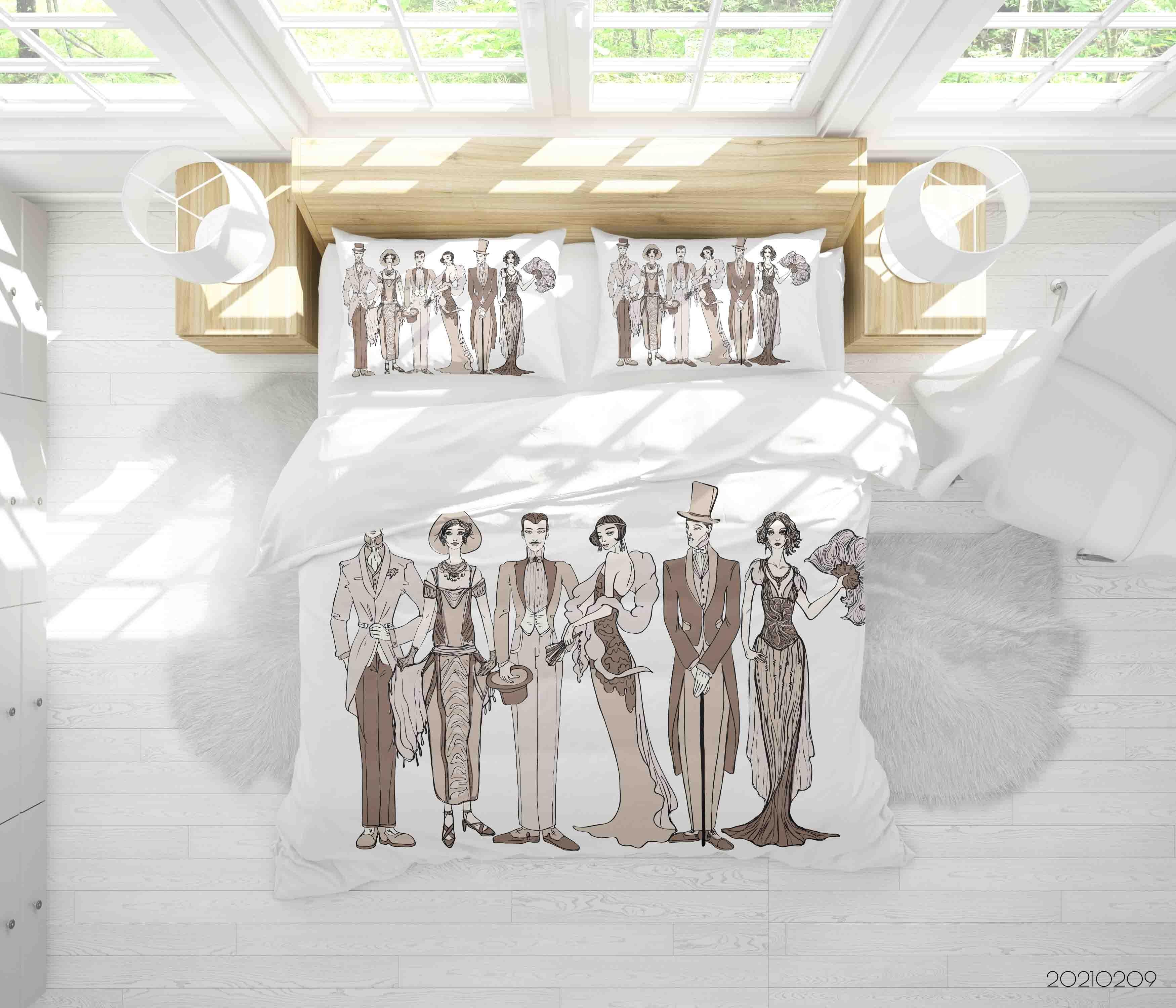 3D Fashion Apparel Quilt Cover Set Bedding Set Duvet Cover Pillowcases 3- Jess Art Decoration