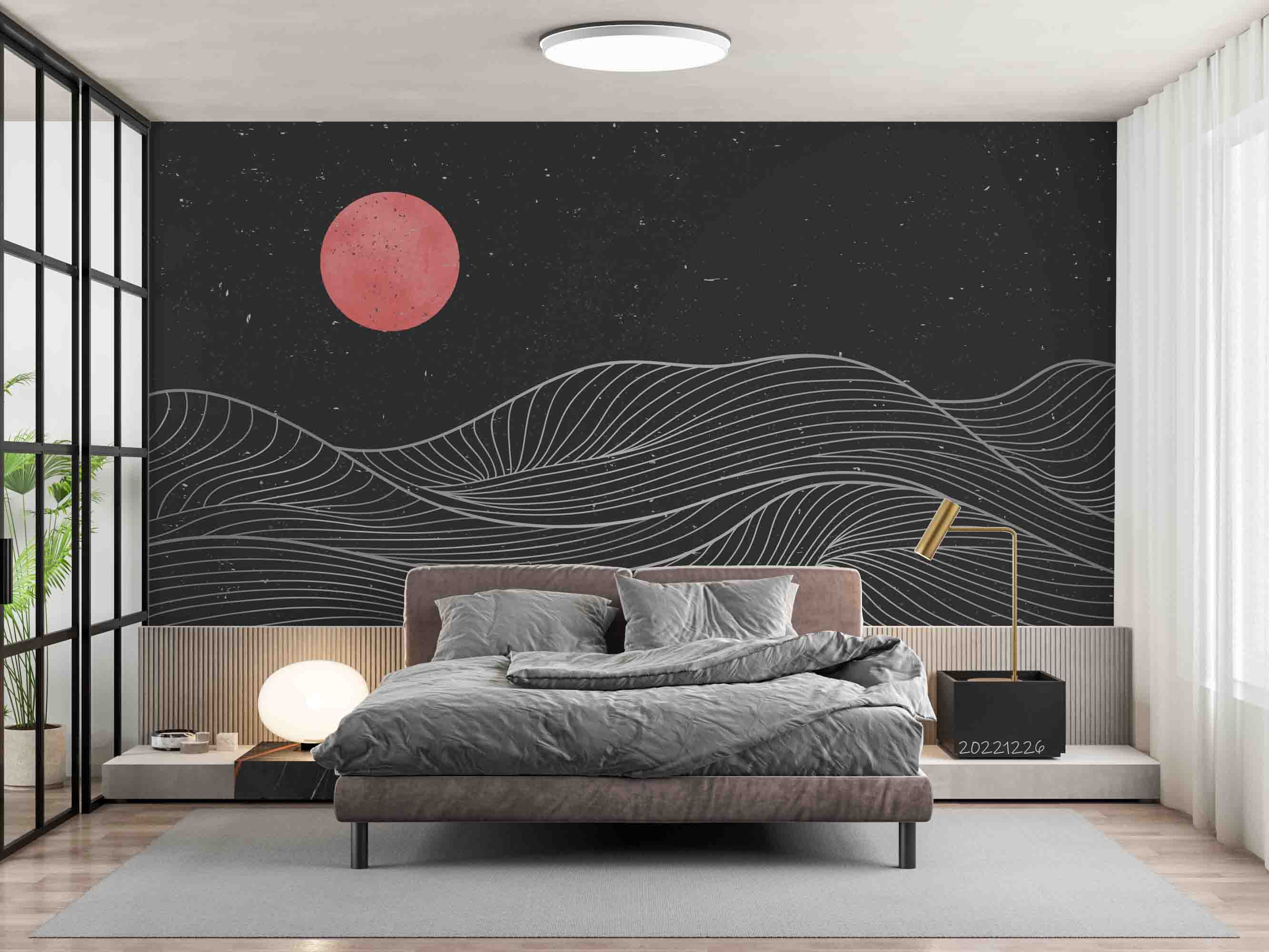 3D Abstract Gold Waves Line Art Wall Mural Wallpaper GD 1968- Jess Art Decoration