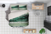 3D Green Sea Wave Landscape Quilt Cover Set Bedding Set Duvet Cover Pillowcases 129- Jess Art Decoration