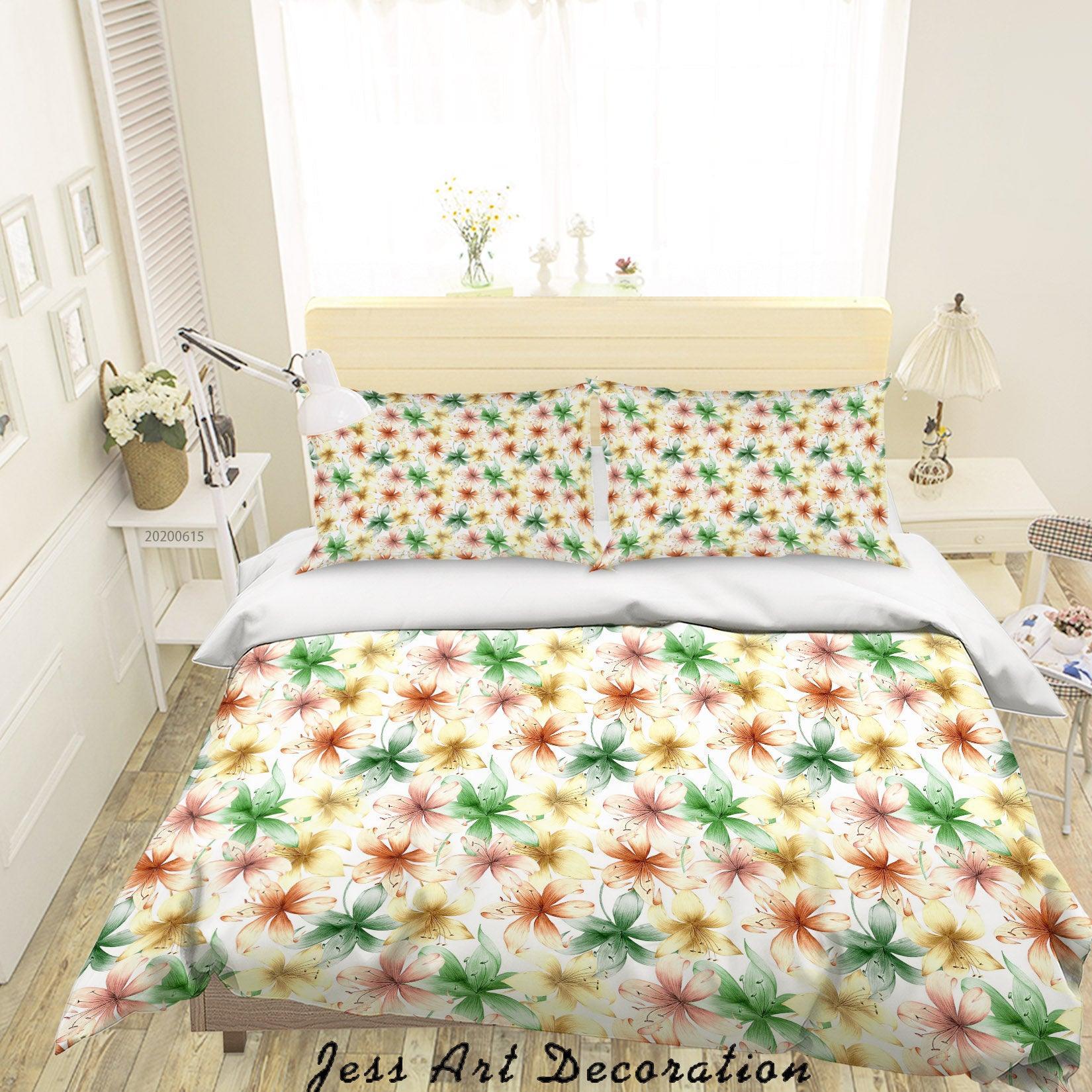 3D Floral Quilt Cover Set Bedding Set Duvet Cover Pillowcases SF143- Jess Art Decoration