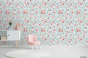 3D Hand Sketching Pink Floral Leaves Plant Wall Mural Wallpaper LXL 1276- Jess Art Decoration